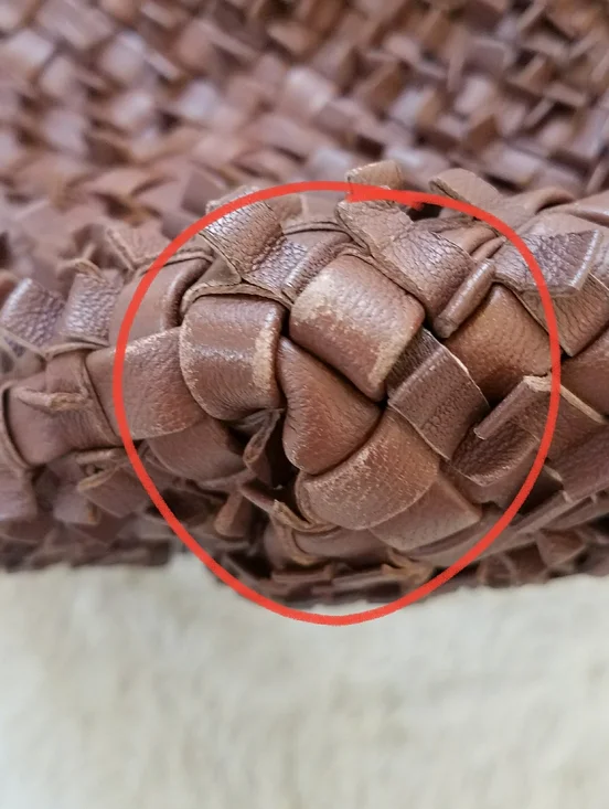 Falorni Italia Leather Textured Woven Large Tote Bag - Picture 9 of 9